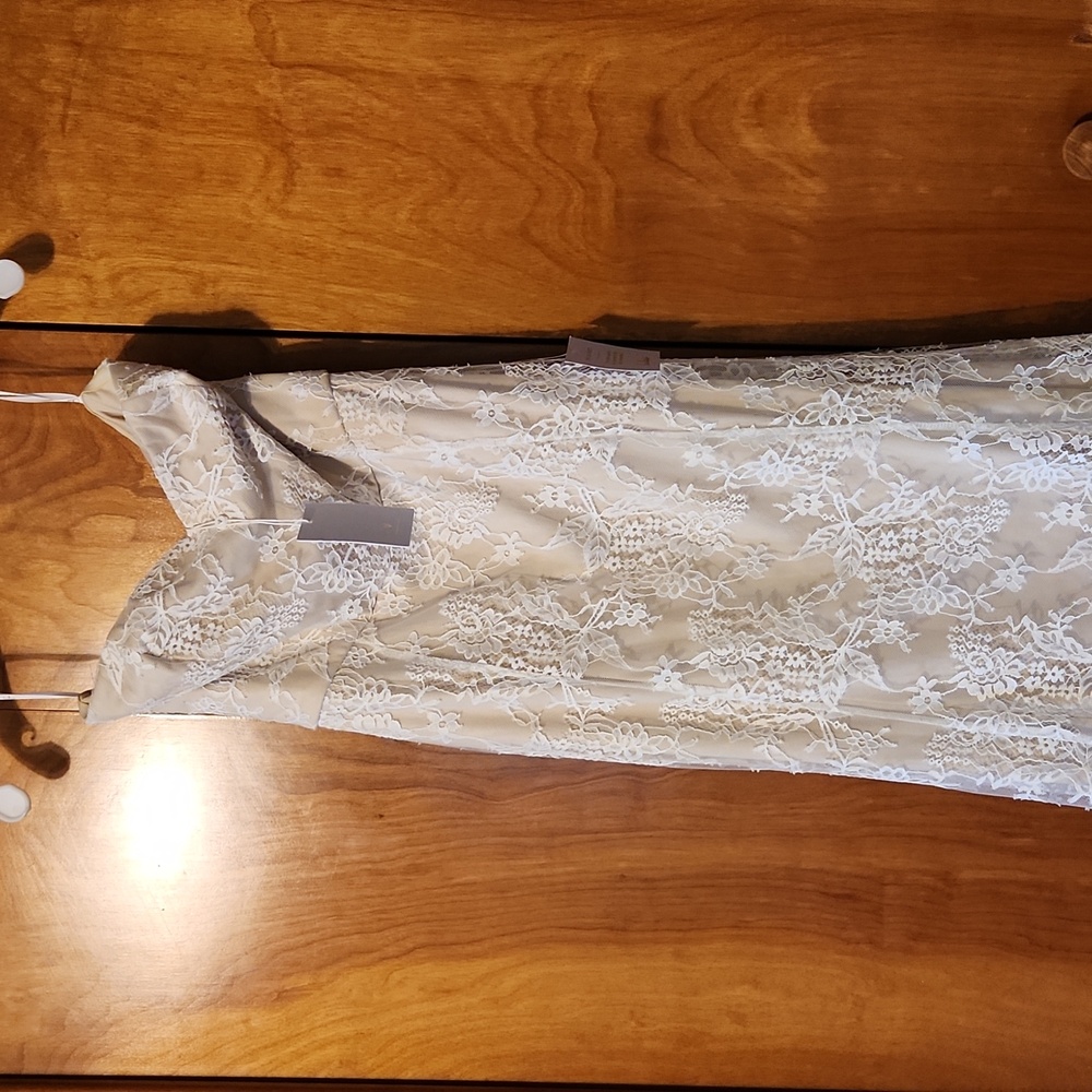 Lulu's Strapless Lace Bridal Gown in Champagne - Picture 4 of 7
